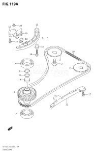 14001Z-251001 (2002) 140hp E01-Gen. Export 1 (DF140ZK2) DF140 drawing TIMING CHAIN