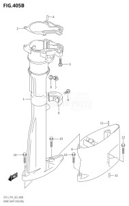 00252F-140001 (2021) 2.5hp P01-Gen. Export 1 (DF2.5) DF2.5 drawing DRIVE SHAFT HOUSING (L-TRANSOM)