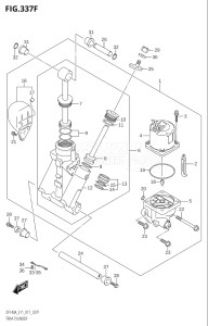 11503F-710001 (2017) 115hp E11 E40-Gen. Export 1-and 2 (DF115AT) DF115A drawing TRIM CYLINDER (DF140AT:E11)