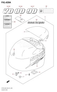 DF90A From 09003F-010001 (E01 E40)  2010 drawing ENGINE COVER