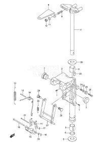 DF 9.9A drawing Swivel Bracket w/Remote Control