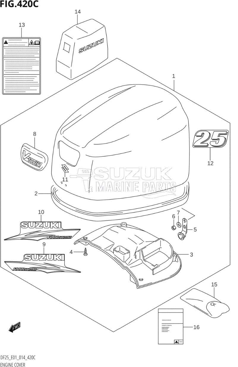 ENGINE COVER (DF25Q:E01)