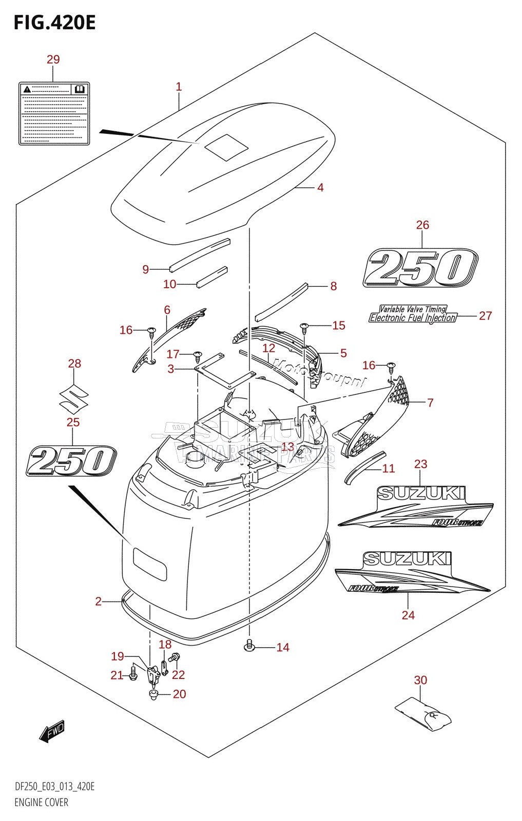 ENGINE COVER (DF250T:E03)