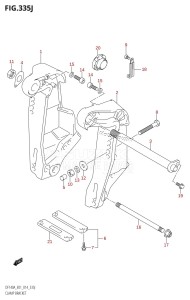 DF115A From 11503F-410001 (E01 E40)  2014 drawing CLAMP BRACKET (DF140AZ:E01)