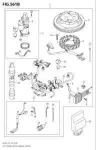 00995F-340001 (2023) 9.9hp E03-USA (DF9.9B  DF9.9BT  DF9.9BTH) DF9.9B drawing OPT:STARTING MOTOR (MANUAL STARTER) (DF15A)