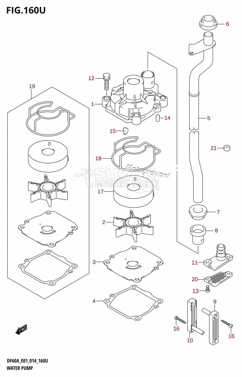 WATER PUMP (DF60AVTH:E40)