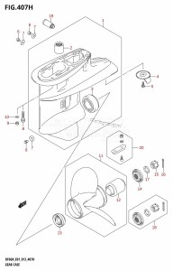 DF60A From 06002F-310001 (E01 E40)  2013 drawing GEAR CASE (DF60A:E40)