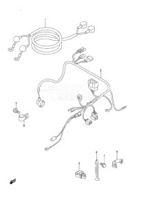 Outboard DF 25 V-Twin drawing Harness Non-Remote Control