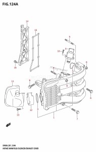 DF40A From 04003F-110001 (E01)  2011 drawing INTAKE MANIFOLD /​ SILENCER /​ EXHAUST COVER