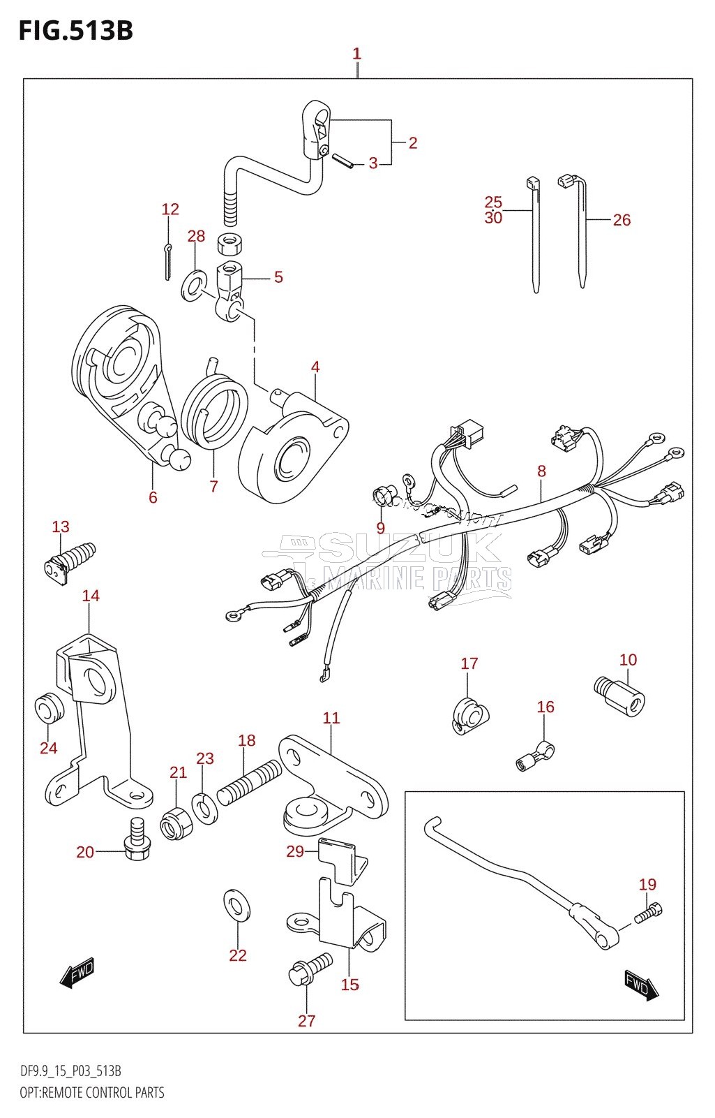 OPT:REMOTE CONTROL PARTS (K5,K6,K7,K8,K9,K10,011)