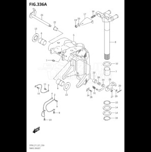 07003F-340001 (2023) 70hp E11 E40-Gen. Export 1-and 2 (DF70A  DF70AT  DF70ATH) DF70A drawing SWIVEL BRACKET (SEE NOTE)