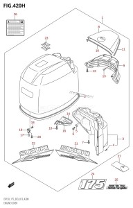 DF175T From 17502F-310001 (E03)  2013 drawing ENGINE COVER (DF175Z:E03)