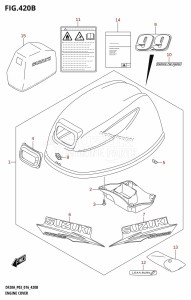 DF15A From 01504F-610001 (P03)  2016 drawing ENGINE COVER (DF9.9BR:P03)