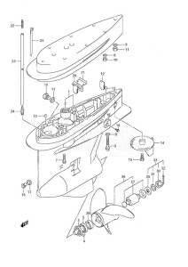 DF 250 drawing Gear Case (C/R)