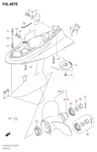 DF140A From 14003F-310001 (E03)  2013 drawing GEAR CASE (DF140AZ:E03)