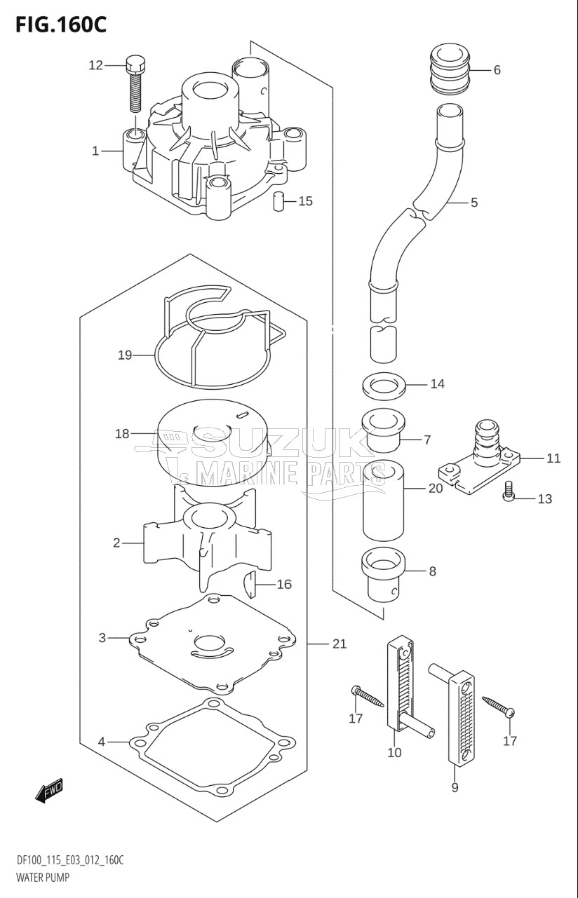 WATER PUMP (DF115Z:E03)