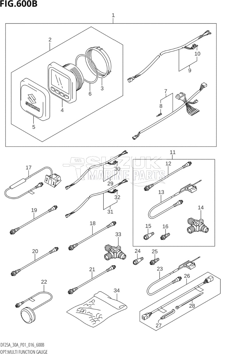 OPT:MULTI FUNCTION GAUGE (DF25AT:P01)