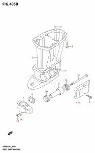 DF40A From 04003F-110001 (E03)  2011 drawing DRIVE SHAFT HOUSING (DF40AT,DF50AT)