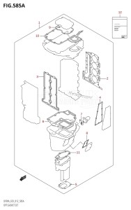 DF80A From 08002F-210001 (E03)  2012 drawing OPT:GASKET SET