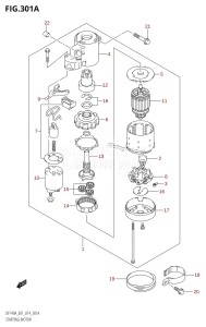 DF140A From 14003F-410001 (E01 E40)  2014 drawing STARTING MOTOR