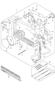 Outboard DF 9.9 drawing Remote Control w/Remote Control