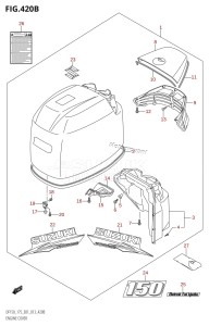 DF150Z From 15002Z-310001 (E01 E40)  2013 drawing ENGINE COVER (DF150T:E01)