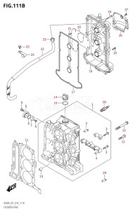 05003F-610001 (2016) 50hp E01-Gen. Export 1 (DF50A  DF50ATH) DF50A drawing CYLINDER HEAD (DF40AQH:E01)