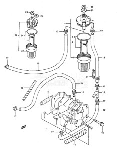 Outboard DT 65 drawing Fuel Pump (1995 to 1997)