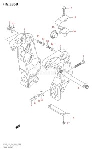 DF115T From 11502F-210001 (E03)  2012 drawing CLAMP BRACKET (DF115T:E03)