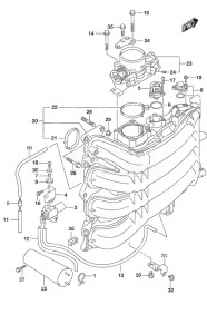 DF 200A drawing Intake Manifold/Throttle Body