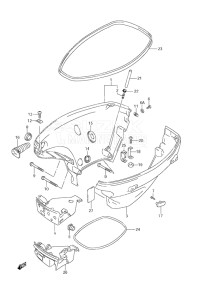 Outboard DF 9.9 drawing Side Cover