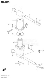 10003F-510001 (2005) 100hp E01-Gen. Export 1 (DF100AT) DF100A drawing TRIM CYLINDER (DF100AT:E01)