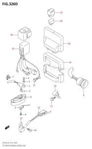 DF225Z From 22503Z-210001 (E01 E40)  2012 drawing PTT SWITCH /​ ENGINE CONTROL UNIT (DF200Z:E40)