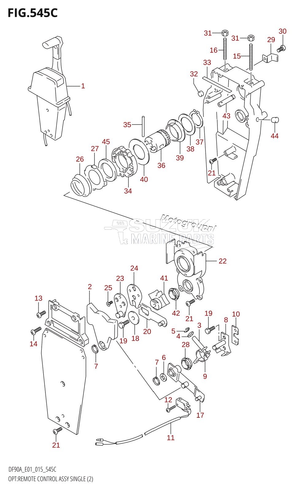 OPT:REMOTE CONTROL ASSY SINGLE (2) (DF80A:E01)