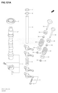 01502F-680001 (2006) 15hp P03-U.S.A (DF15K6) DF15 drawing CAMSHAFT