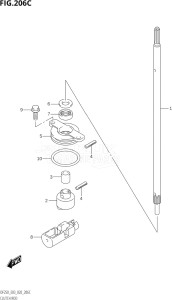 22503F-910001 (2019) 225hp E03-USA (DF225T) DF225T drawing CLUTCH ROD (DF250ST)