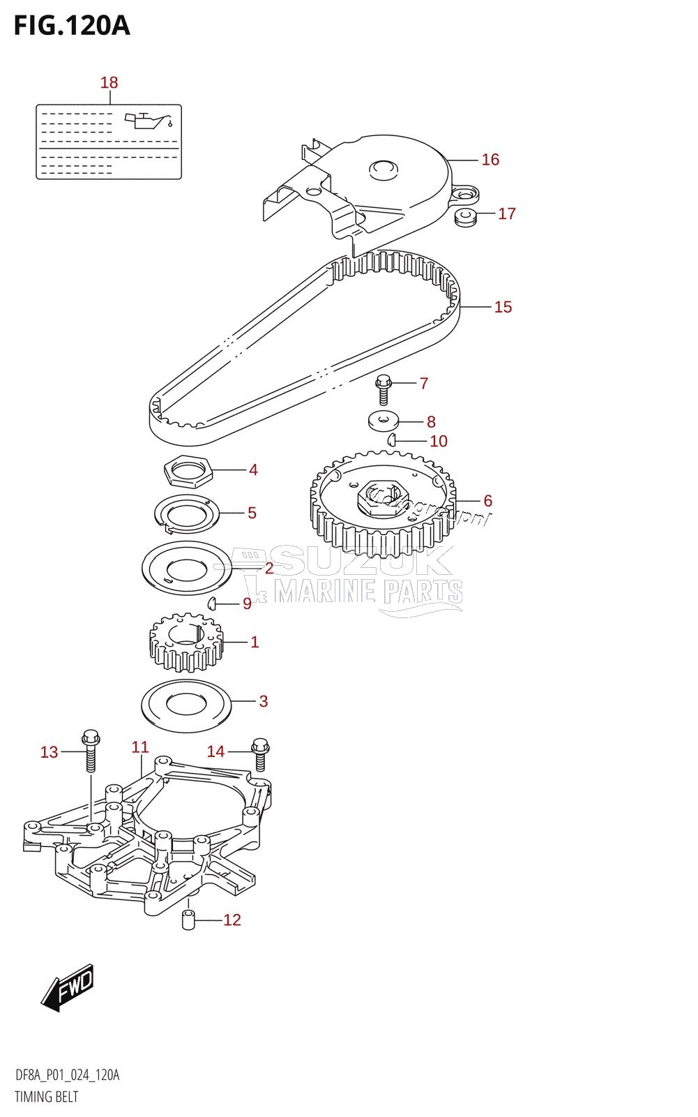 TIMING BELT (DF8A,DF9.9A)