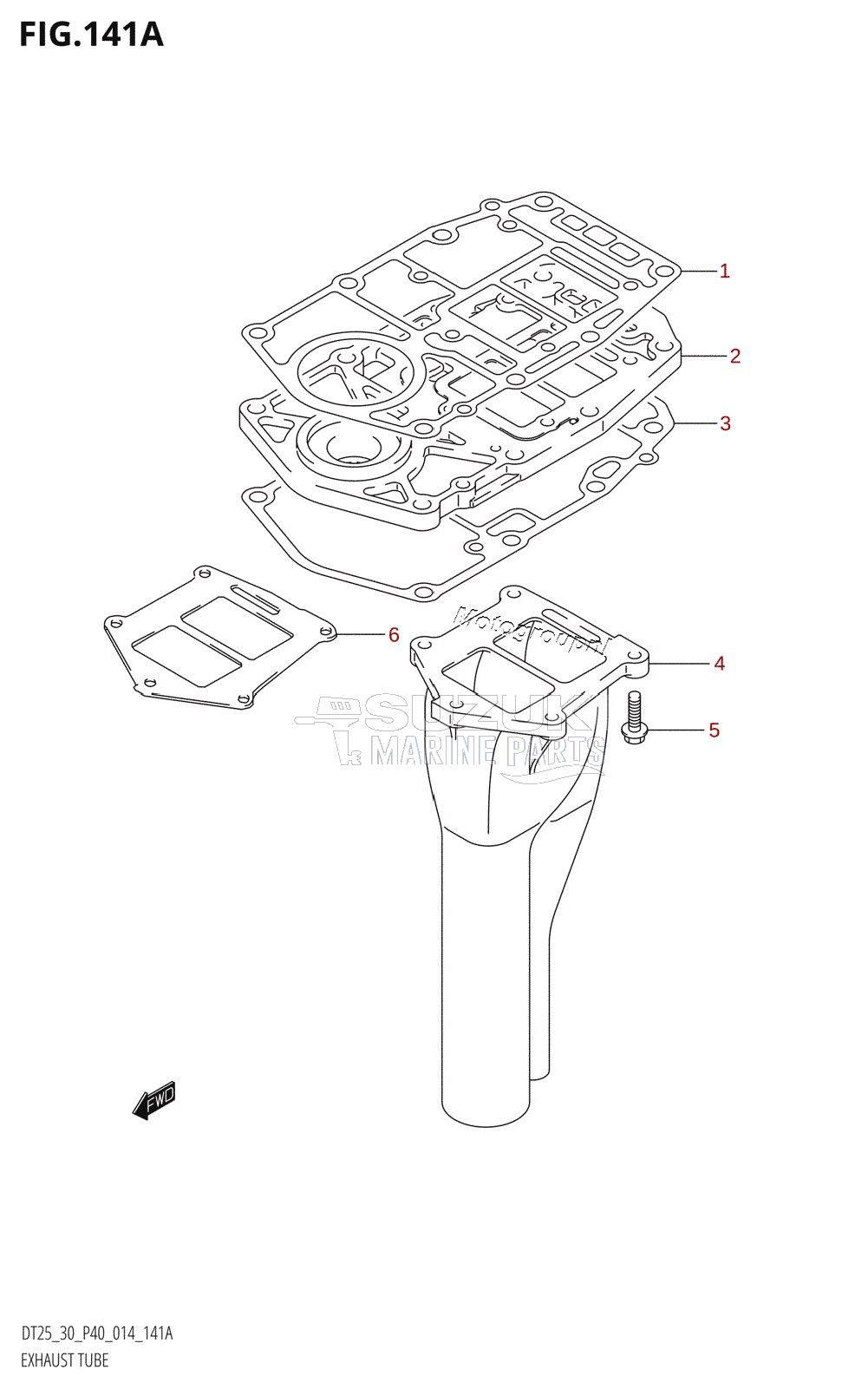 EXHAUST TUBE (DT25K:P36)