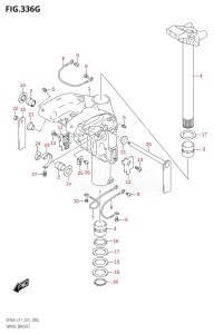 04003F-240001 (2022) 40hp E01 E11-Gen. Export 1-and 2 (DF40A  DF40AQH  DF40AQH  DF40AT  DF40AT  DF40ATH  DF40ATH) DF40A drawing SWIVEL BRACKET (DF50AVTH,DF60AVTH)