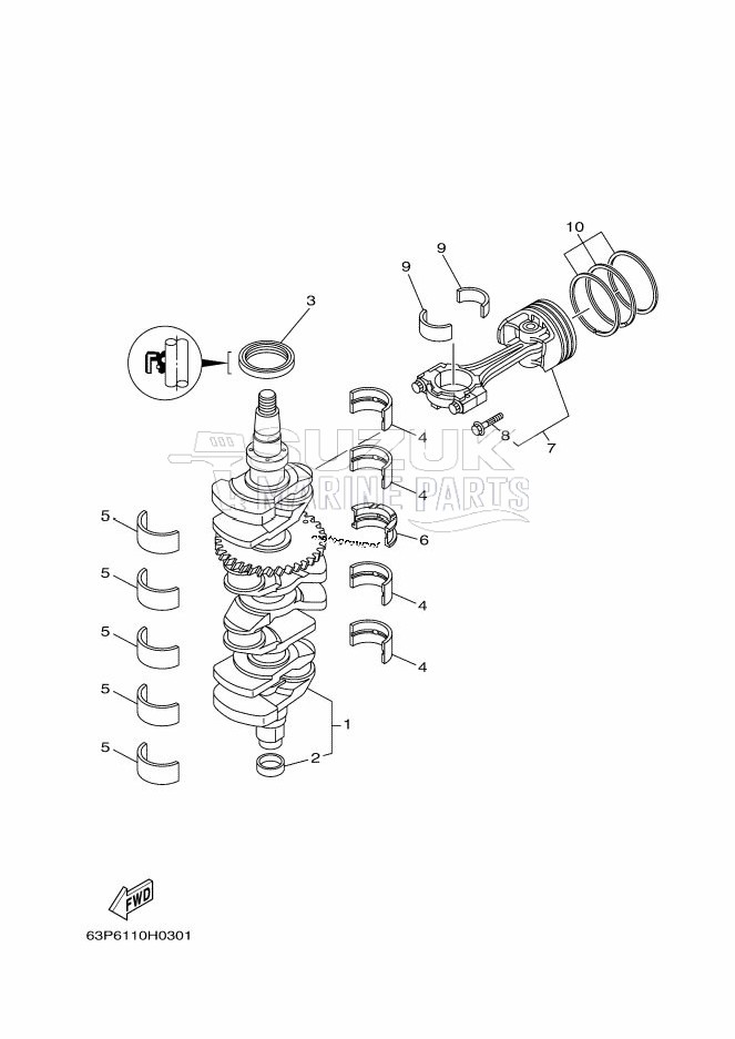 CRANKSHAFT--PISTON