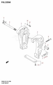 DF50A From 05003F-410001 (E01)  2014 drawing CLAMP BRACKET (DF60ATH:E40)