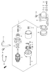 DT 140 drawing Starting Motor (2000 to 2001)