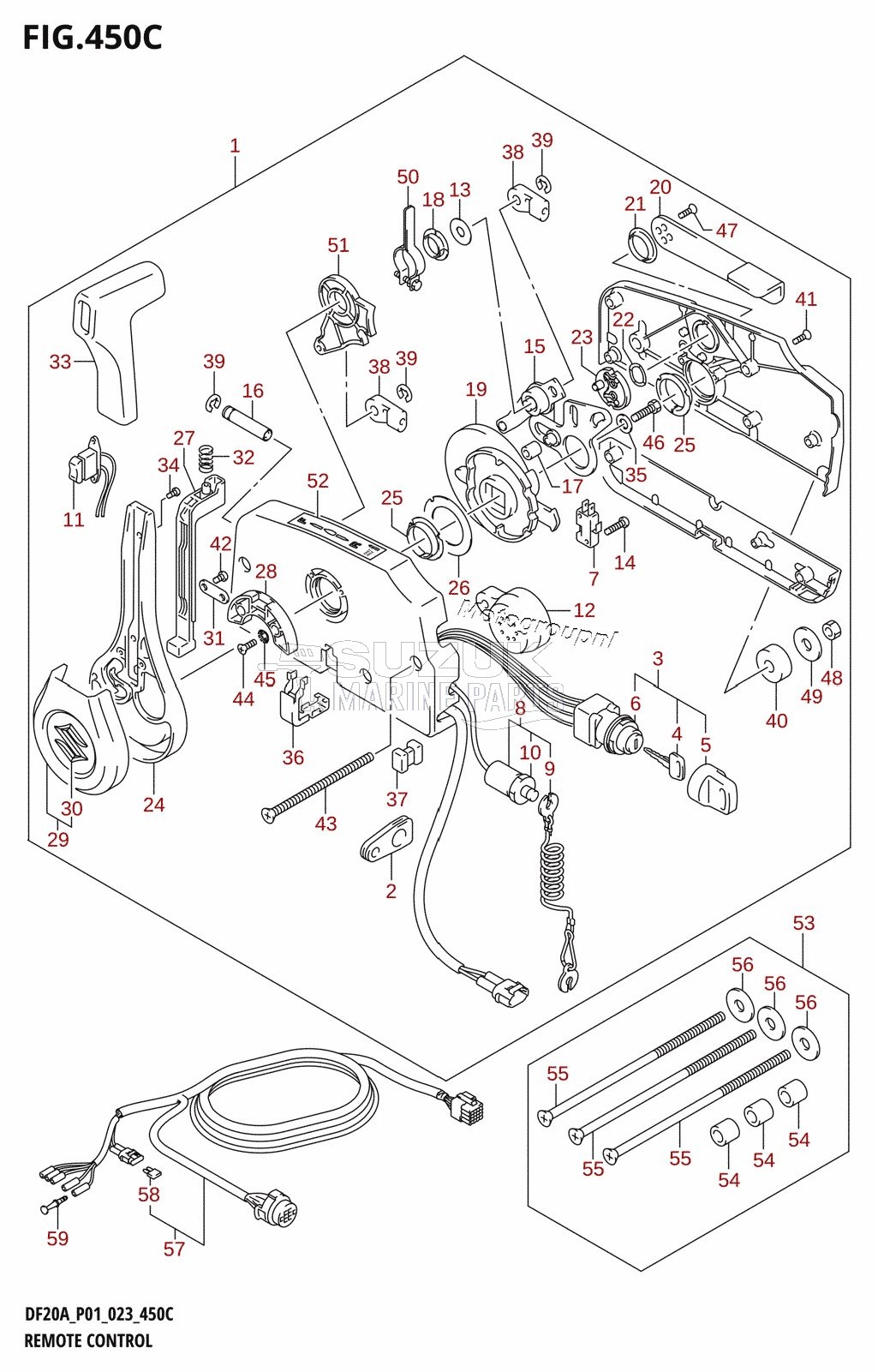 REMOTE CONTROL ((DF9.9BT,DF15AT,DF20AT):(020,021))