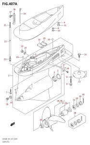 DF250A From 25003P-310001 (E01 E40)  2013 drawing GEAR CASE