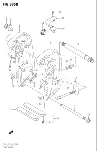 20002F-210001 (2012) 200hp E03-USA (DF200T) DF200 drawing CLAMP BRACKET (DF200Z:E03:X-TRANSOM)