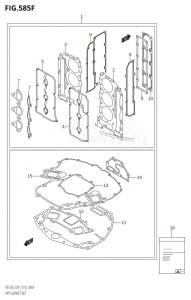 DF225Z From 22503Z-310001 (E01 E40)  2013 drawing OPT:GASKET SET (DF225T:E40)