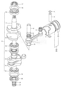 DT15 From 01501K-971001 ()  1999 drawing CRANKSHAFT