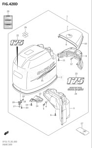 15002F-110001 (2011) 150hp E03-USA (DF150T) DF150 drawing ENGINE COVER ((DF175T,DF175Z):(K10,011))