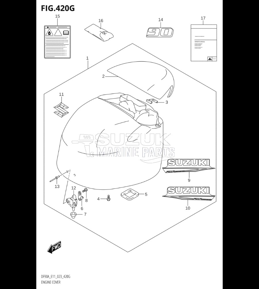 ENGINE COVER ((DF90A,DF90ATH):(021,022,023))