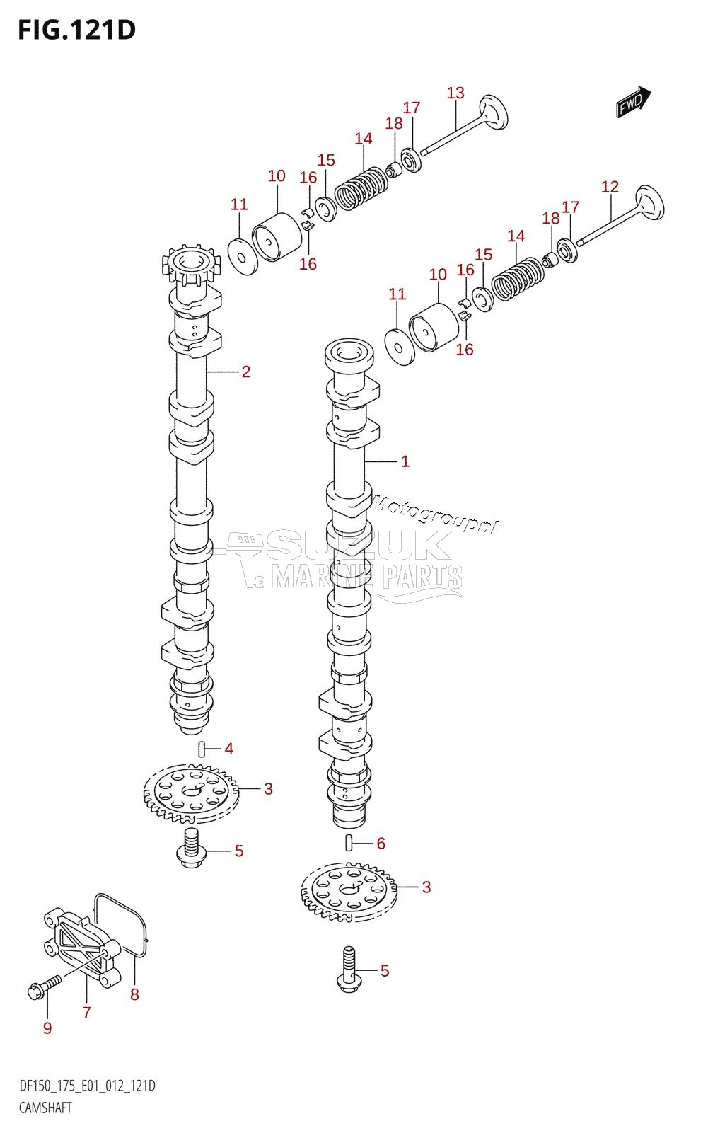 CAMSHAFT (DF150Z:E40)